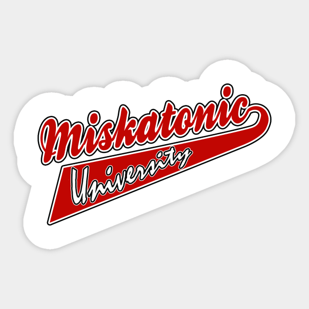 MISKATONIC UNIVERSITY Co-Ed Shirt Sticker by FrenkMelk